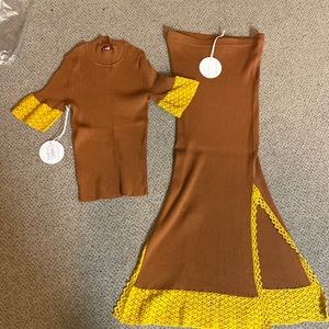 Staud matching skirt top set